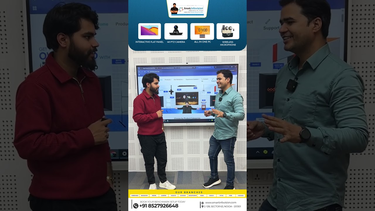 75 Inch Interactive Flat Panel For Classroom 4K Display Smart Board - Digital Interactive Whiteboard