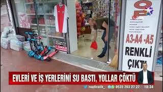 Samsun’da Evleri Ve Iş Yerlerini Su Bastı, Yollar Çöktü Resimi
