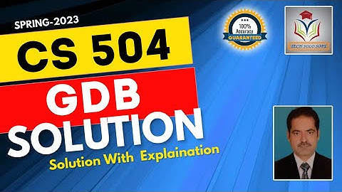 CS504 GDB  Solution Spring 2023 | CS504 Graded Discussion Board Solution Spring 2023 by Sohail Zubai