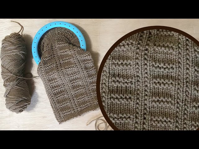 LoOM Knitting Stitches : The Ladder Pattern. Beginner Easy Knits and Purls