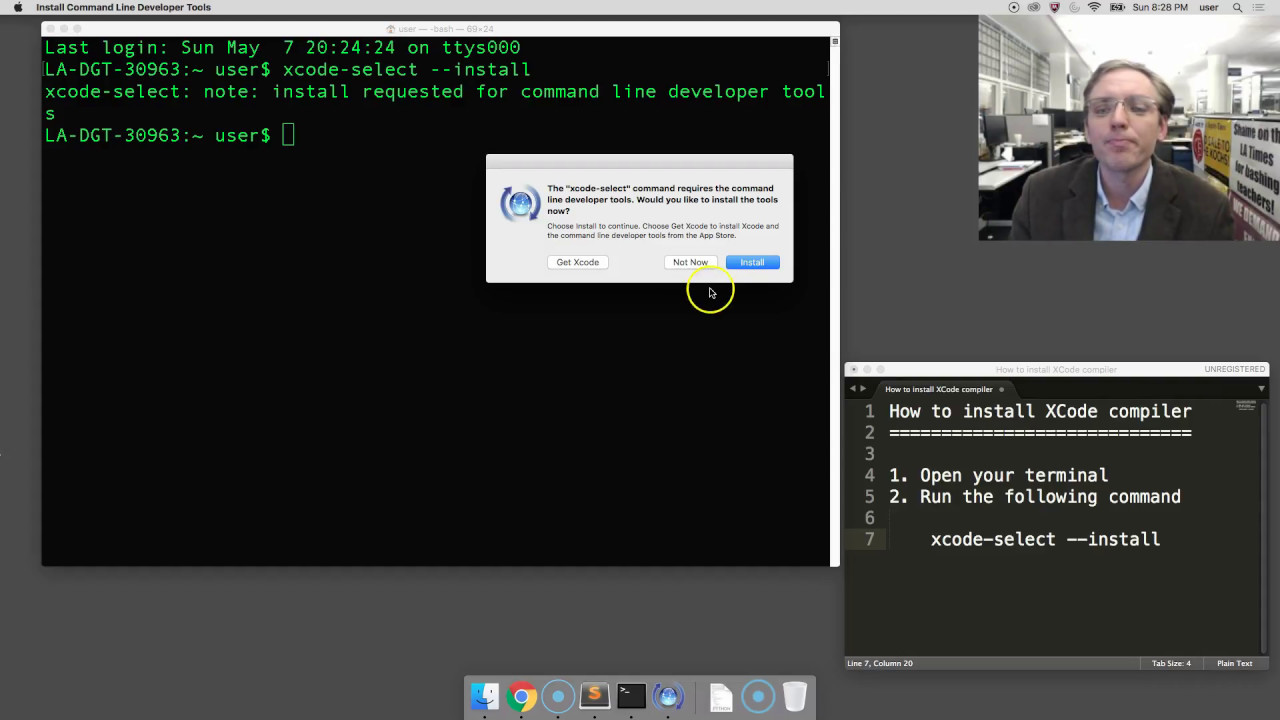 How to install Xcode tools on Mac OSX [SCREENCAST]