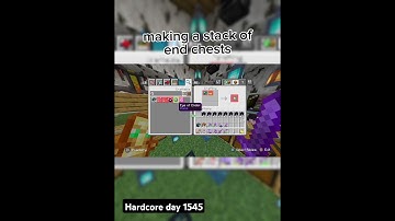 Making a stack of ender chests #minecraft