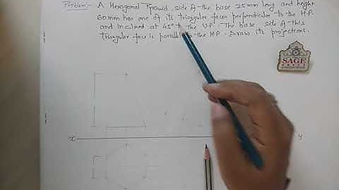 Projections of Solids Problem No II by Prof Dileep Jigyasi SIRT Bhopal The SAGE Group