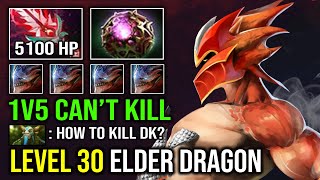 100% CAN'T KILL 1v5 Giant Black Dragon 5100 HP Brutal AoE Splash Attack Unlimited Elder Form Dota 2