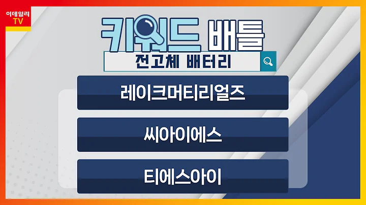 레이크머티리얼즈(281740), 씨아이에스(222080), 티에스아이(277880)... 전고체 배터리_키워드 배틀 (20240311)