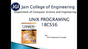 UNIX PROGRAMMING 18CS56 MODULE -1