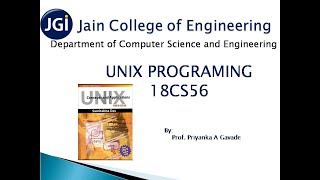 UNIX PROGRAMMING 18CS56 MODULE -1