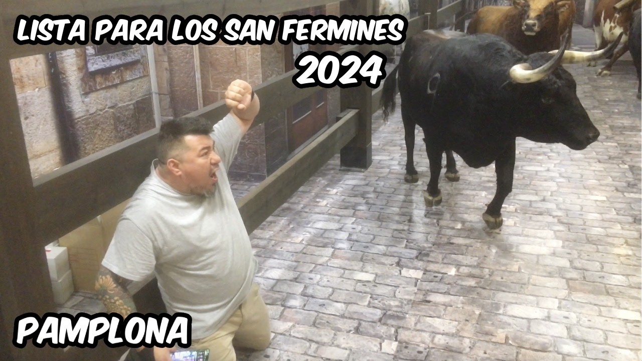 Pamplona lista para los San Fermines. 30 Junio 2024.