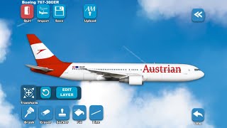 Livery of AUSTRIAN Airlines on the 767-300ER | Airlines Painter Tutorial #6 | Airplane Painter screenshot 4