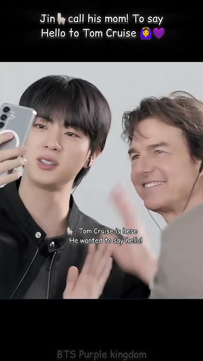 Jin🦙call his Mom💜To say hello to Tom Cruise🙆‍♀️💜#bts#btsarmy#btsshorts#jin#tomcruise