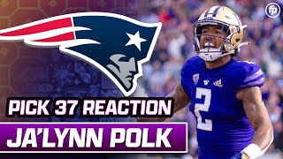 The Patriots Trade BACK to Select WR Ja'Lynn Polk from Washington! NFL Draft Reaction | FantasyPros