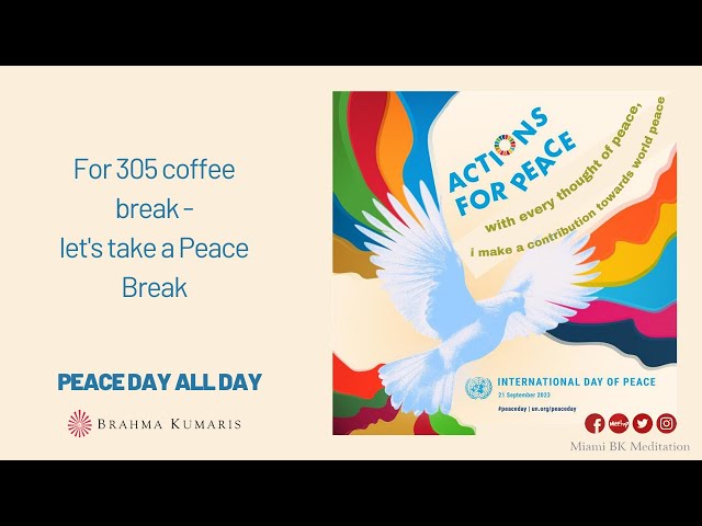 3 05pm coffee break meditation   Peace Day All Day