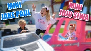 BABYSITTING MINI JOJO SIWA AND MINI JAKE PAUL!!