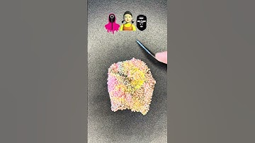 Guess the mixed color of squid game 2😍#satisfying #mixed #colors #squidgame2  #guess #painting