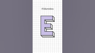 how to draw 3d Letter E 3d drawing #3dart #3ddrawing #art #satisfying #spirograph  #creativity #3d