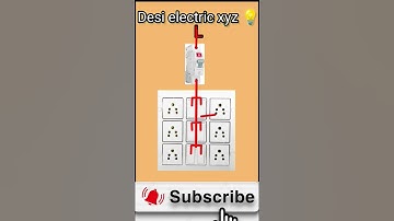 6 switch, 6 socket 1 MCB Connection #youtube #electric #desi #shorts #desi electric xyz#