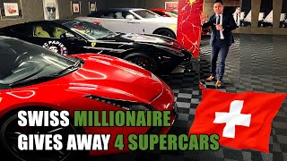 UKRAINE - Swiss Millionaire GIVES AWAY 3 Ferrari & Rolls Royce Supercar