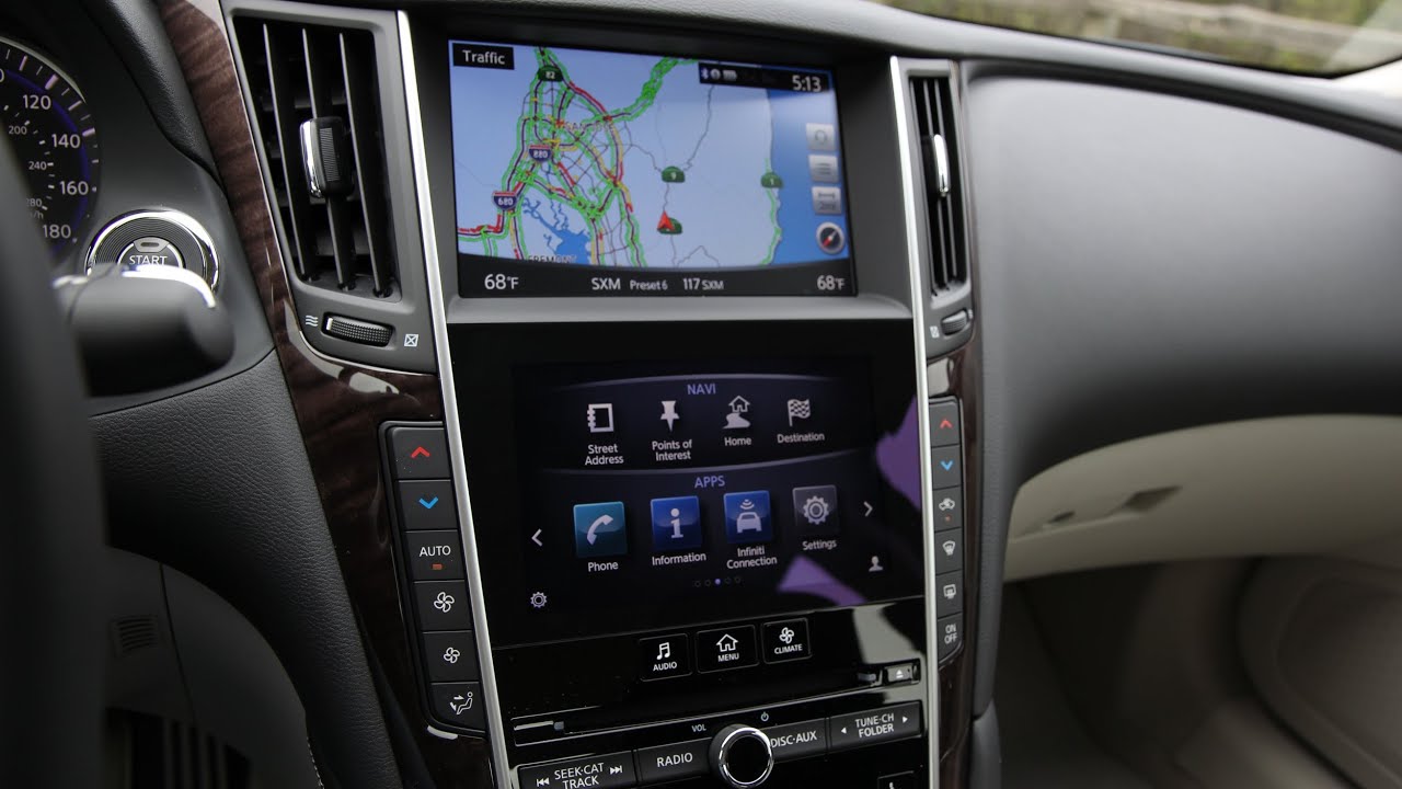 2015 2016 Infiniti Q50 Intouch 2 Screen Infotainment And Navigation Review