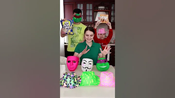 Masks of heroes with hats challenge #shorts by Tsuriki Show