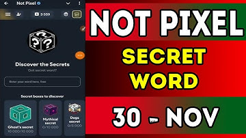 30 November Not Pixel Secret Word | Today Not Pixel Secret Code | Not pixel Daily Combo | AGP #1