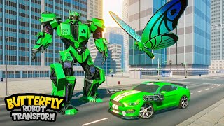 Robot Perang Kupu-Kupu Berubah Jadi Mobil Balap | Butterfly Robot Car Game : Robot Transforming screenshot 1
