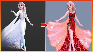 Frozen: Elsa Frozen Glow Up - Disney Princesses Transformation