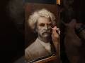 My painting of Mark Twain in a Baroque style. From part II of the Rembrandt course #oilpainting
