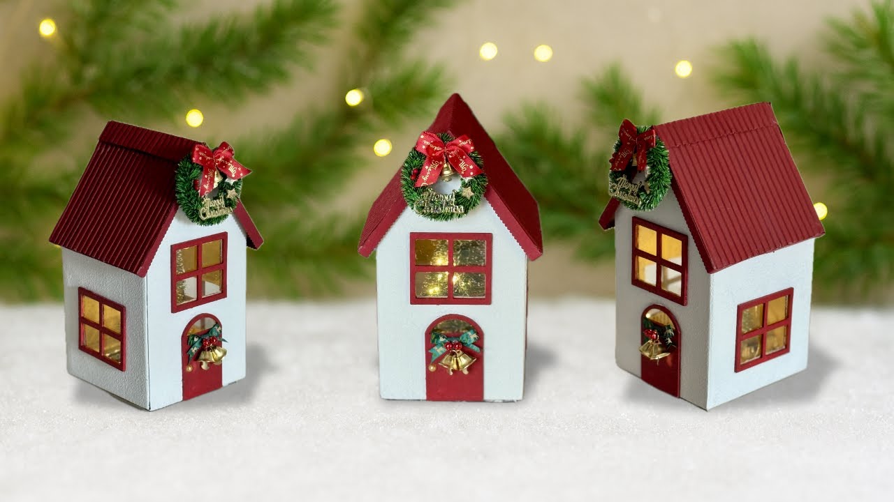 Cómo Hacer una CASITA NAVIDEÑA con Materiales Reciclados | DIY fácil y Económico 🎄🎅