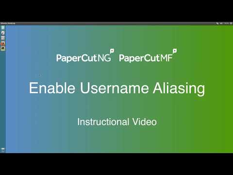 Enable Username Aliasing