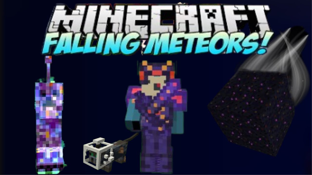 Демонстрация мода «Падающие метеоры» для Minecraft