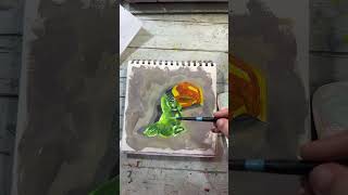Gummy toucan gouache painting