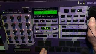 A beginner explores the sonic possibilities of a preset on the Emu Command Station MP7