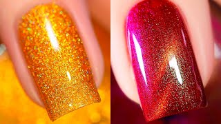 Fantastic and stylish Glitter nail art/Different nail polish trends in 2024