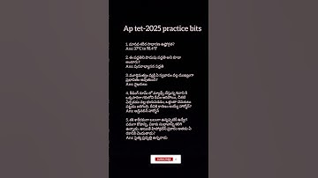 ap tet-2025 practice bits previous papers #dsc #aptet #apdsc2025 #tetexam