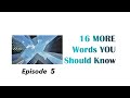 16 More Words YOU Should Know, Episode 5 - Hand-selected GRE Vocabulary