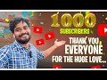 Thank you very much for 1000 Subscribers | In Telugu