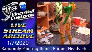 Vincevellcustoms Live Stream - Randomly Painting Items Rogue Heads Etc