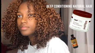 DEEP CONDITIONING MY DRY A$$ HAIR FT. MY OWN CONCOCTION + RESULTS