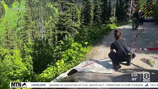 2 people rescued after car plunges down cliff in Flathead County