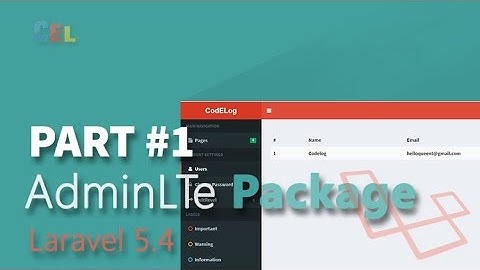 Admin Panel Tutorials : Install AdminLTe Package with Login Form in Laravel 5 - Part 1