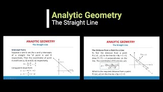 Analytic Geometry: The Straight Line (Part 2)