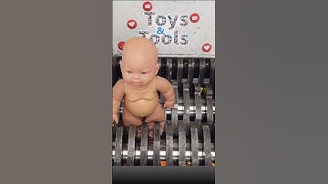 Amazing experiment of crushing small toys 62 #asmr #experiment #shredder #toys #recycling