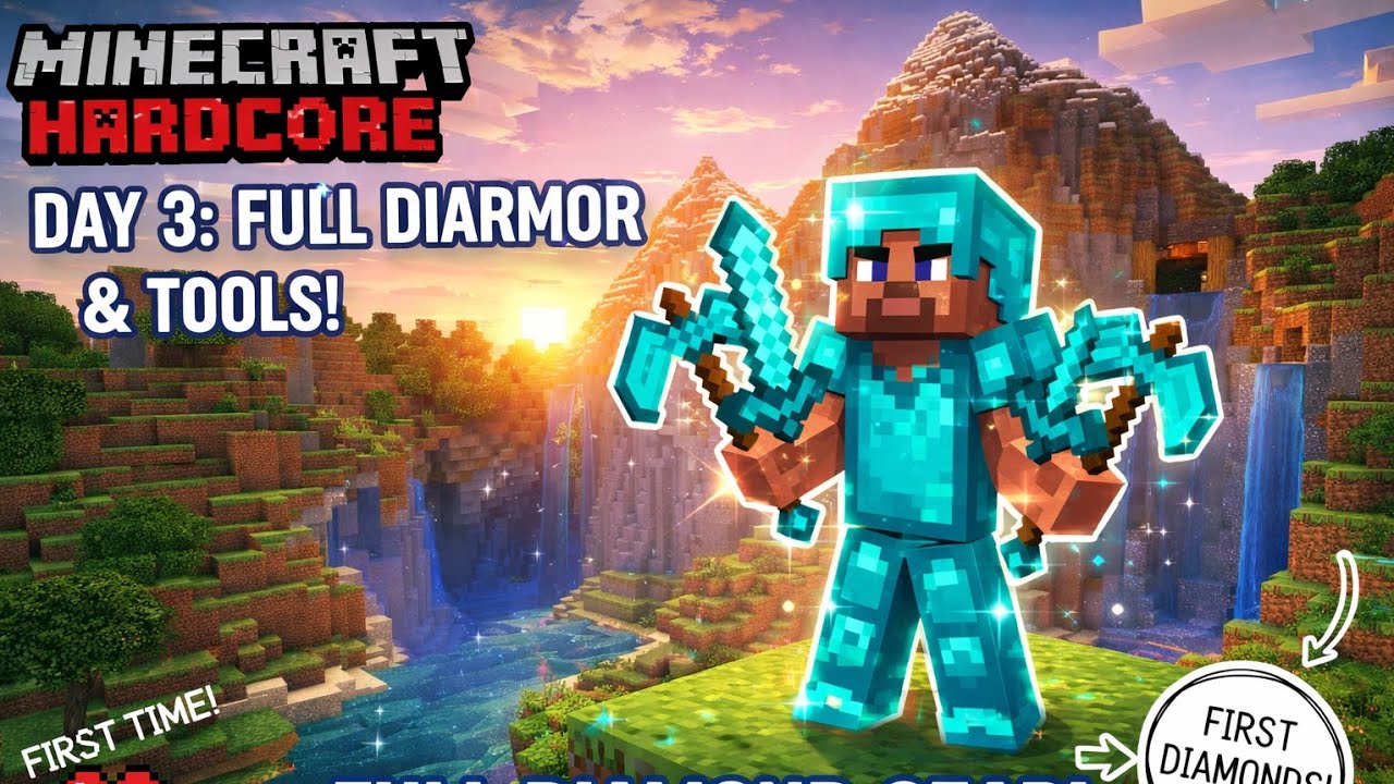 I Survived Hardcore Minecraft and Got FULL Diamond Gear… - YouTube