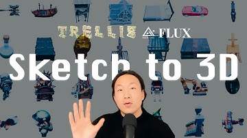 Sketch to 3D with Trellis 3D AI - Flux AI sketch to image to 3D