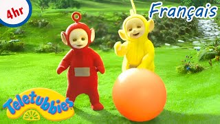 Les Teletubbies font rouler une balle en bas d'une colline I Pour enfants