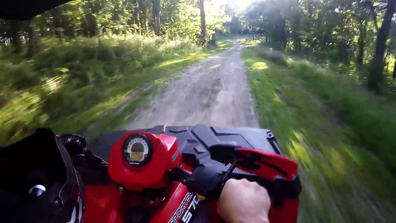 Polaris sportsman 570 3 light mod and aux beam light bar review YouTube