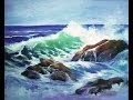 How to Paint a "Translucent Ocean Wave on the Rocks" Part 1 - Ginger Cook's Master Class Painting