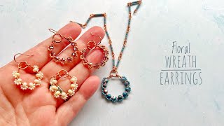 How To Make Earrings  DIY Copper Wire Wrap Wreath Earrings