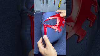 3D printing & assembling Spider-man 2099 Helmet. Raw filaments. No paint needed. Its ready to wear