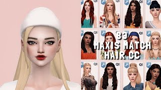 The Sims 4 | 83 MAXIS MATCH FEMALE HAIR CC FINDS |   CC Links | Showcase | #3